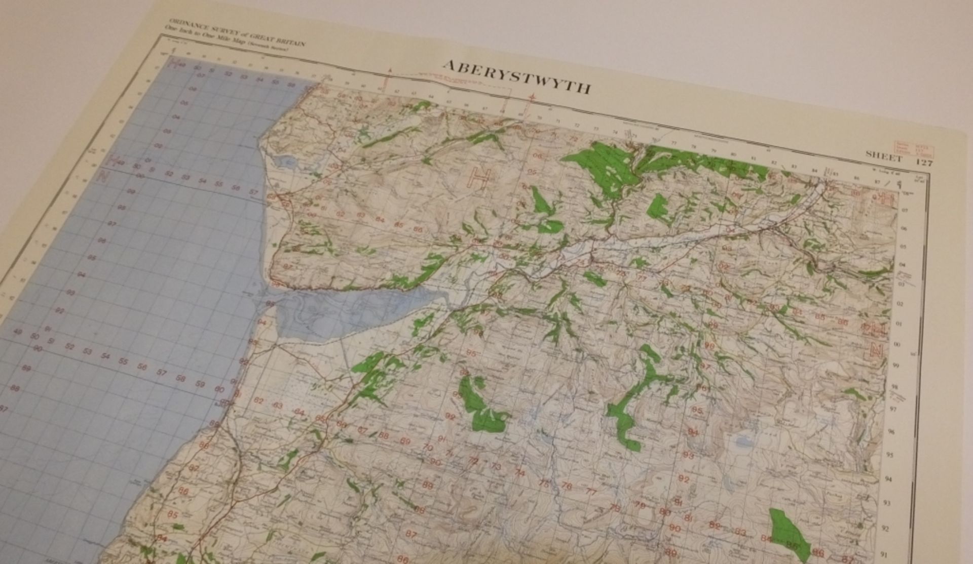 12x ENGLAND & WALES MAP ABERYSTWYTH 1INCH 1MILE 1961 7TH SERIES 3GSGS SHEET 127 - Bild 3 aus 5