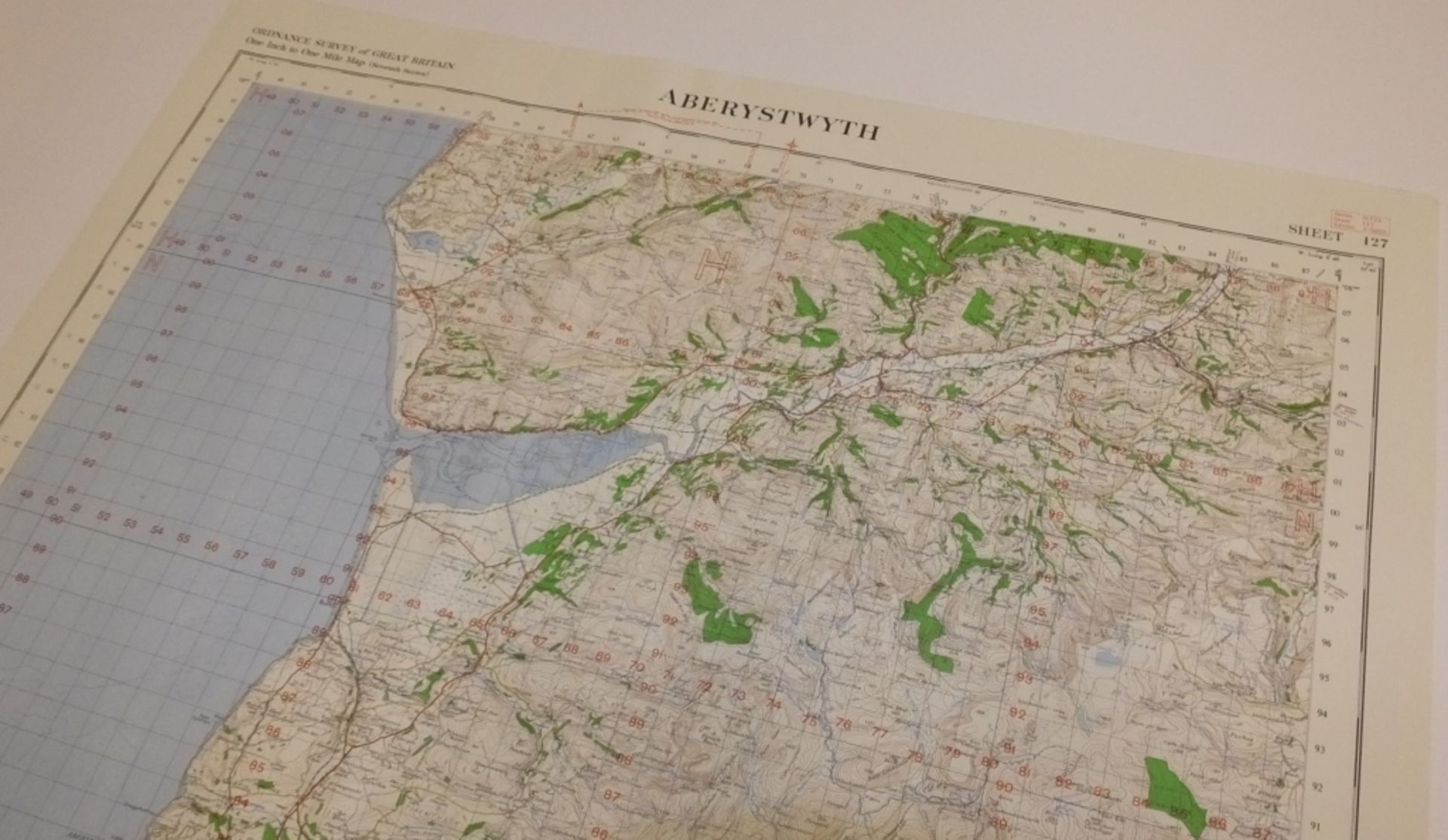 12x ENGLAND & WALES MAP ABERYSTWYTH 1INCH 1MILE 1961 7TH SERIES 3GSGS SHEET 127 - Image 3 of 5