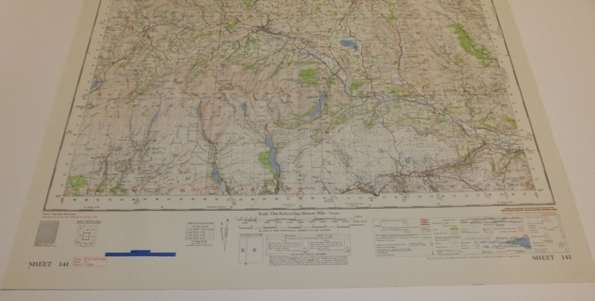 23x ENGLAND & WALES MAP BRECON 1INCH 1MILE 1958 7TH SERIES 3GSGS SHEET 141 - Image 5 of 5