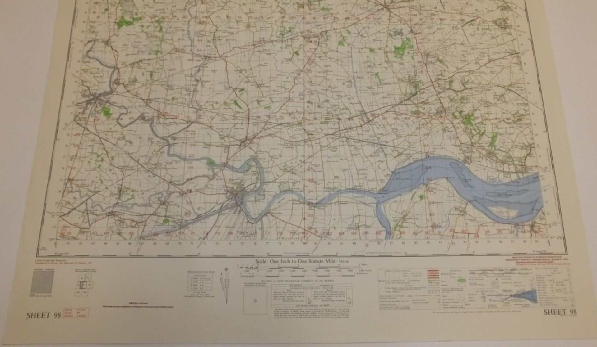 25x ENGLAND & WALES MAP MARKET WEIGHTON 1INCH 1MILE 1961 7TH SERIES 3GSGS SHEET 98 - Bild 3 aus 4