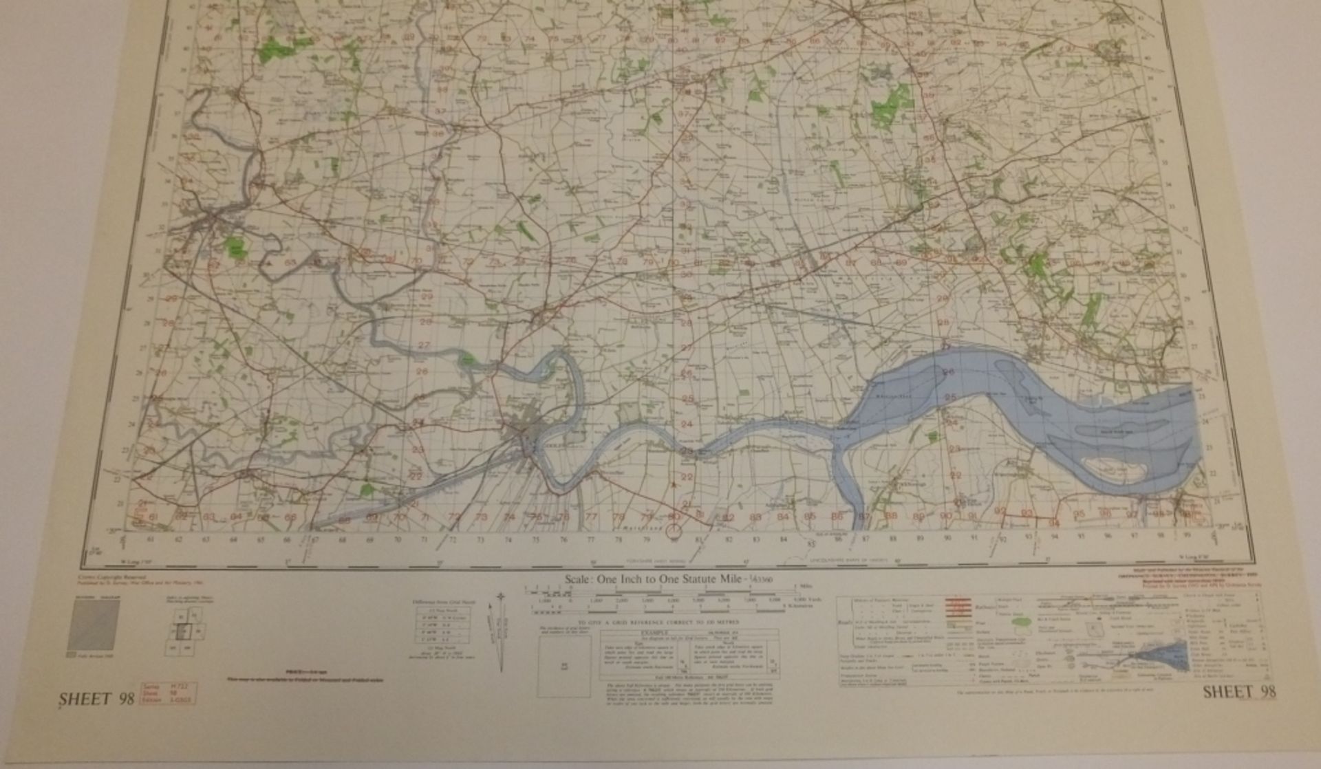 25x ENGLAND & WALES MAP MARKET WEIGHTON 1INCH 1MILE 1961 7TH SERIES 3GSGS SHEET 98 - Image 3 of 4