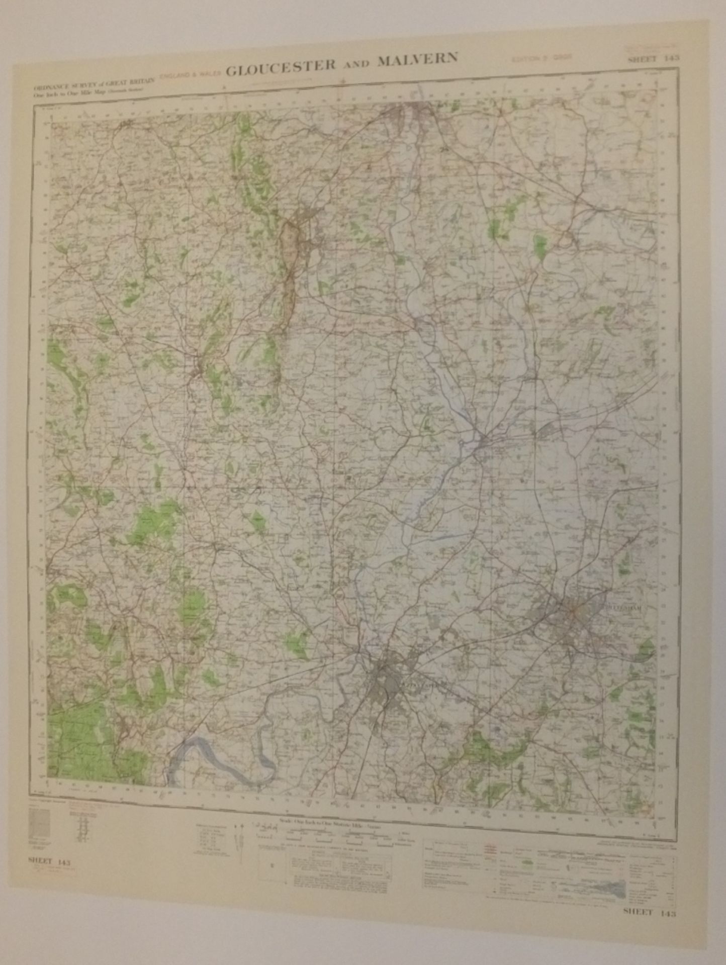 31x ENGLAND & WALES MAP GLOUCESTER MALVERN 1INCH 1MILE 1955 7TH SERIES 3GSGS SHEET 143