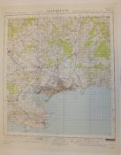 27x ENGLAND & WALES MAP BOURNEMOUTH 1INCH 1MILE 1958 3RD EDITION 4620GSGS SHEET 179