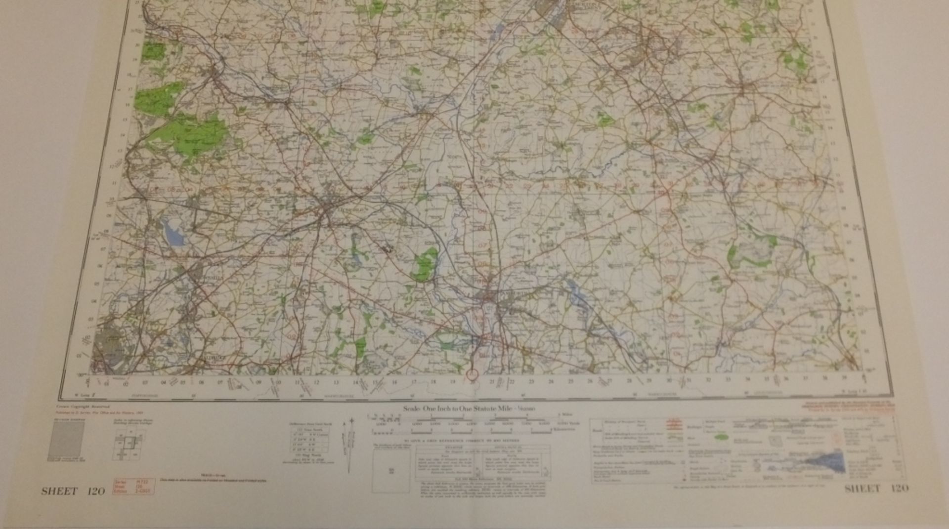 27x ENGLAND & WALES MAP BURTON ON TRENT 1INCH 1MILE 1959 7TH SERIES 2GSGS SHEET 120 - Bild 5 aus 5