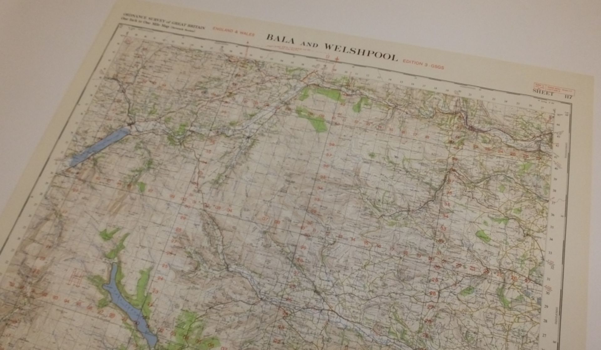 26x ENGLAND & WALES MAP BALA AND WELSHPOOL 1INCH 1MILE 1955 7TH SERIES 3GSGS SHEET 117 - Image 3 of 5