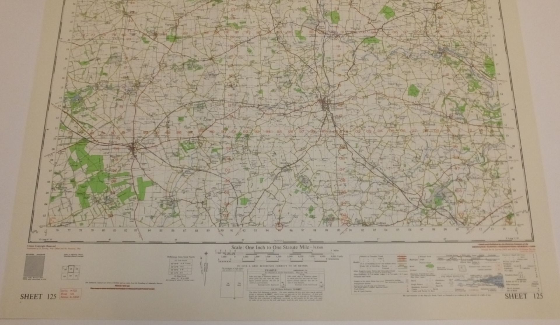 21x ENGLAND & WALES MAP FAKENHAM 1INCH 1MILE 1961 7TH SERIES 4GSGS SHEET 125 - Image 5 of 5