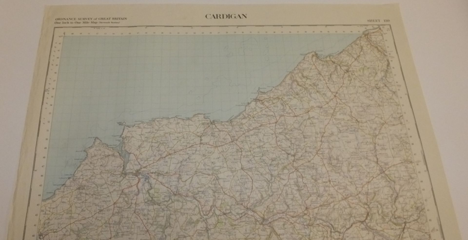 28x ENGLAND & WALES MAP CARDIGAN 1INCH 1MILE 1961 7TH SERIES 3GSGS SHEET 139 - Image 3 of 5