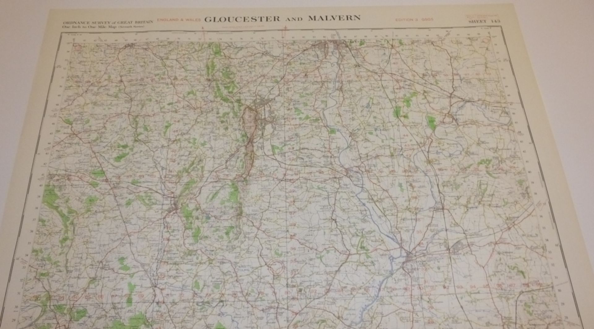 31x ENGLAND & WALES MAP GLOUCESTER MALVERN 1INCH 1MILE 1955 7TH SERIES 3GSGS SHEET 143 - Image 2 of 5