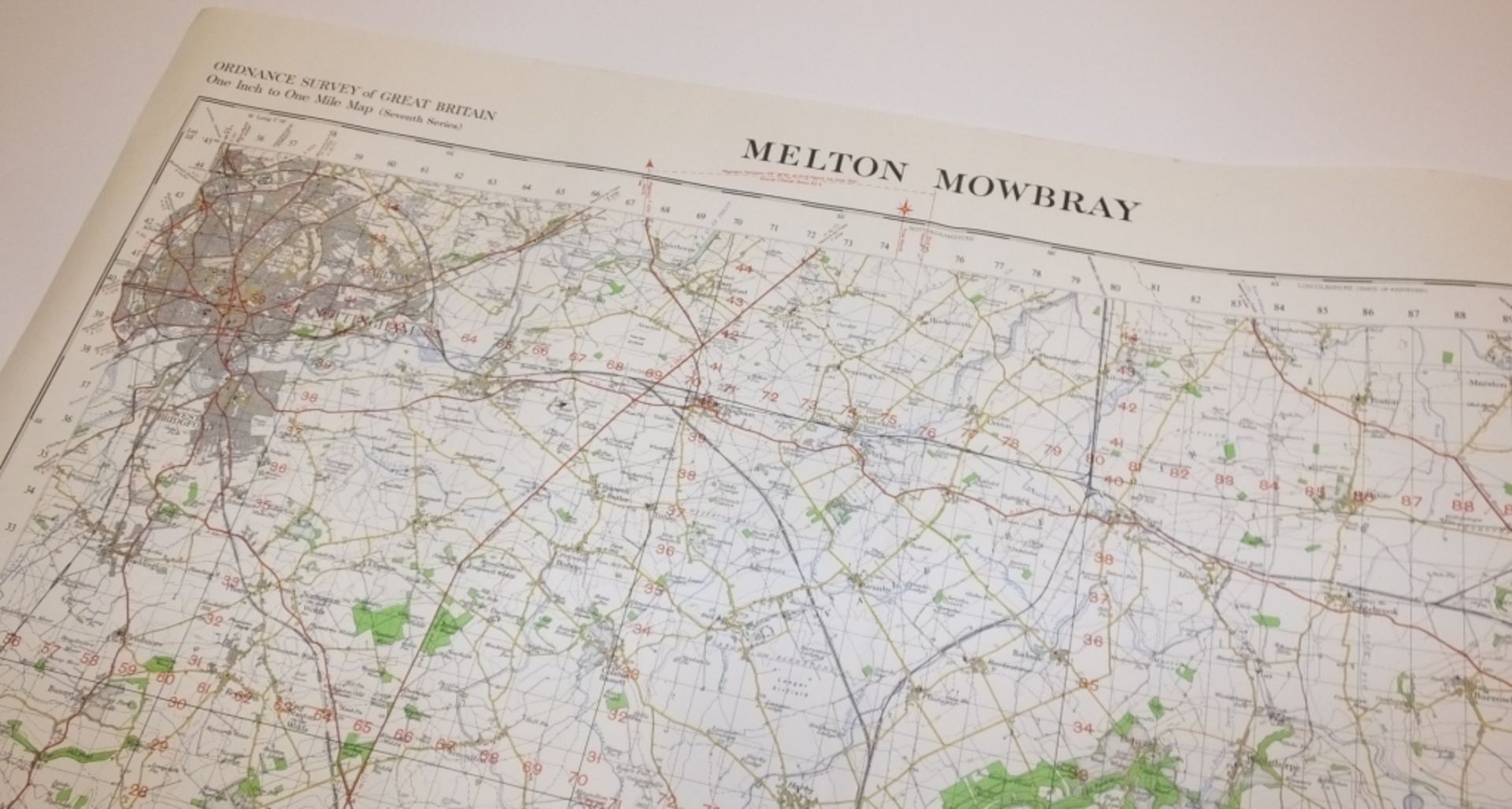 26x ENGLAND & WALES MAP MELTON MOWBRAY 1INCH 1MILE 1961 7TH SERIES 3GSGS SHEET 122 - Bild 3 aus 4