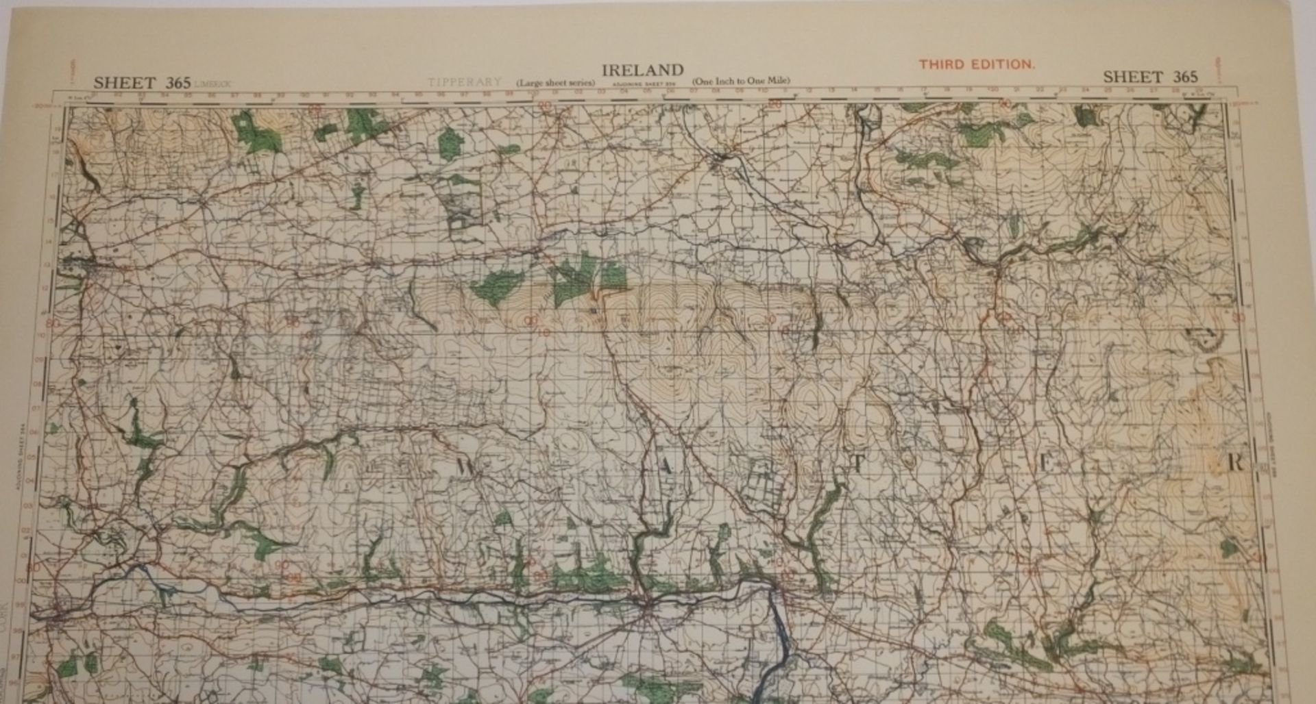 28x IRELAND MAP 1INCH 1MILE 1942 3RD EDITION 4136 GSGS SHEET 365 WATERFORD COUNTY - Image 2 of 3