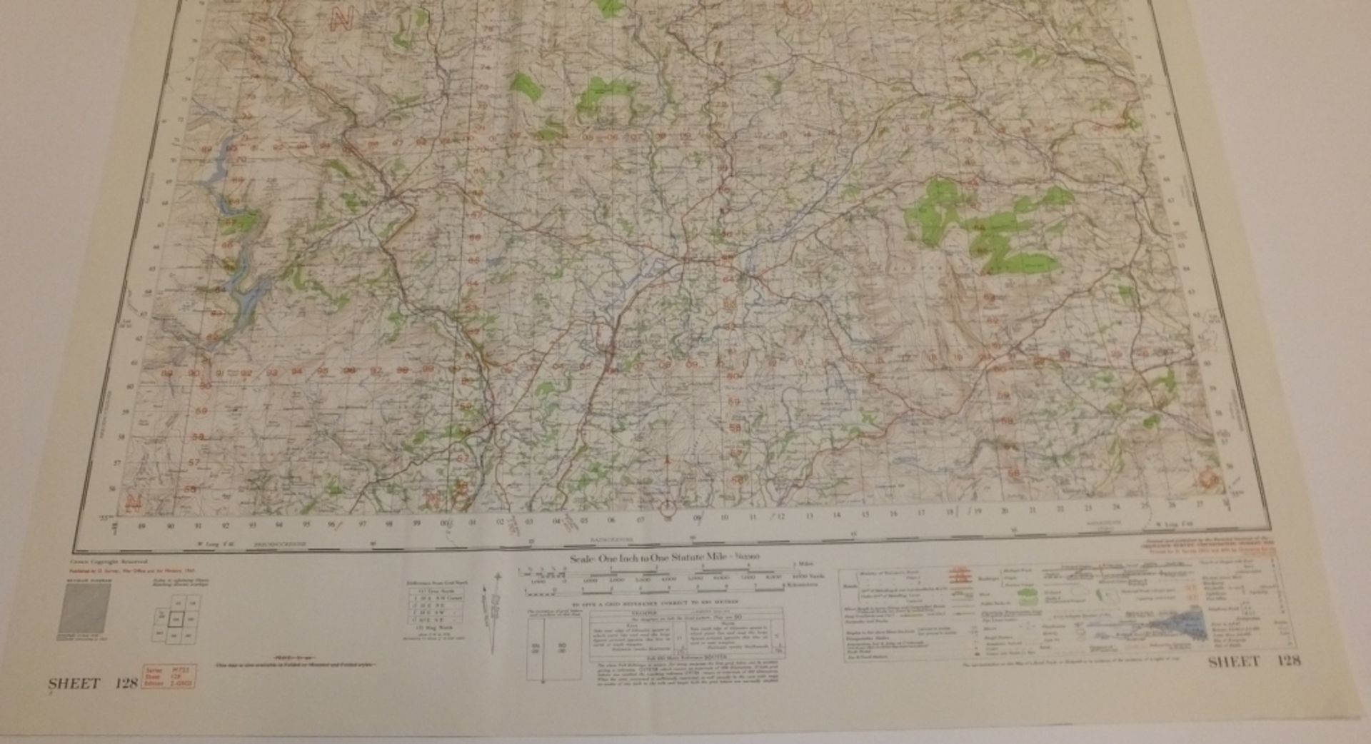 20x ENGLAND & WALES MAP MONTGOMERY LLADNDRINDOD WELLS 1INCH 1MILE 1960 7TH SERIES 2GSGS SH - Bild 5 aus 5