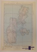 28x SCOTLAND MAP YELL UNST SHETLAND ISLAND 1INCH 1MILE 1950 POPULAR EDITION 4639GSGS SHEET