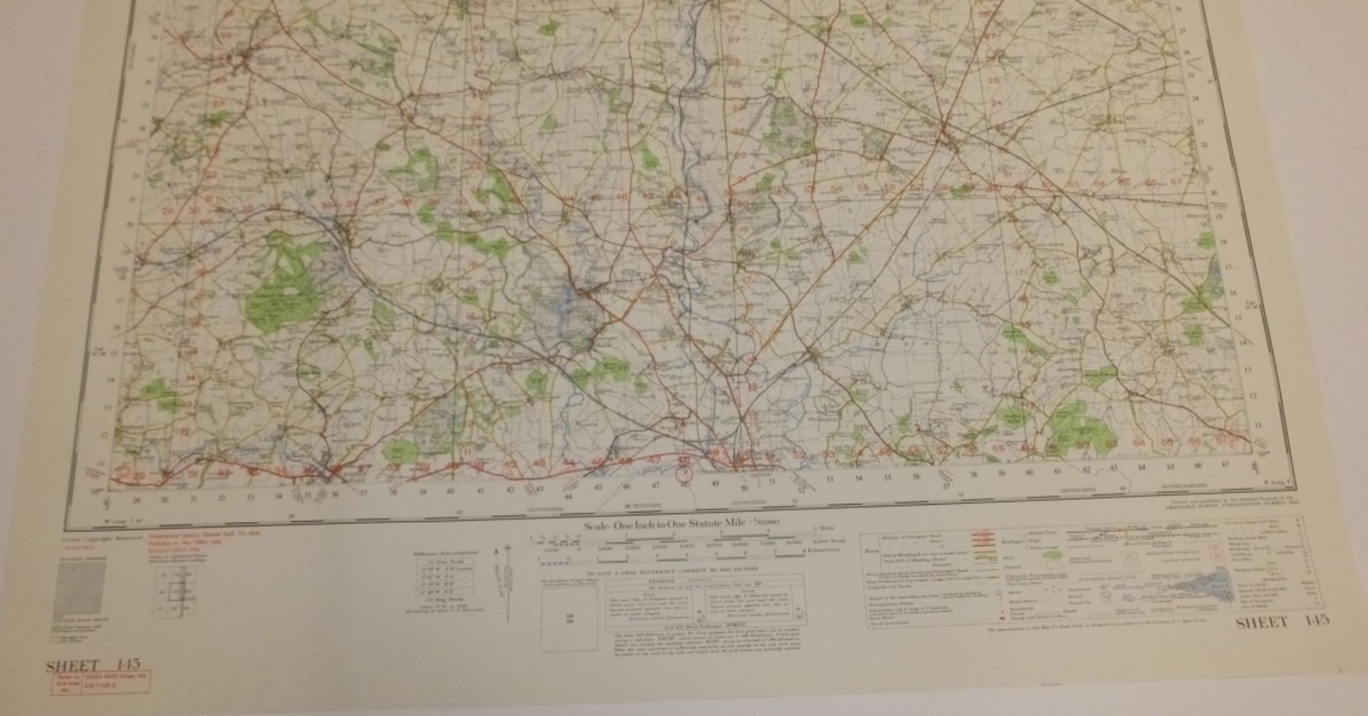 31x ENGLAND & WALES MAP BANBURY 1INCH 1MILE 1954 7TH SERIES 2GSGS SHEET 145 - Image 5 of 5