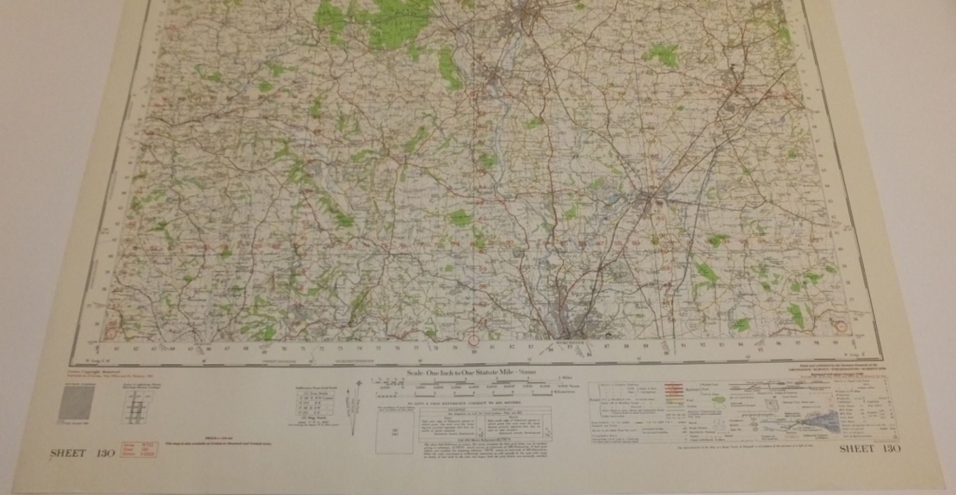 26x ENGLAND & WALES MAP KIDDERMINSTER 1INCH 1MILE 1961 7TH SERIES 3GSGS SHEET 130 - Bild 5 aus 5