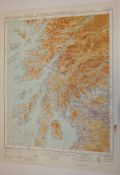 28x SCOTLAND MAP GLASGOW MIDDLE WEST QTY INCH TO 1 MILE 1954 5TH EDITION 4650GSGS SHEET 4