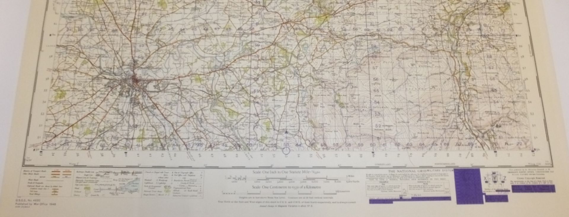 27x ENGLAND & WALES MAP CARLISLE 1INCH 1MILE 1948 PROV EDITION 4620 GSGS SHEET 76 - Bild 3 aus 4