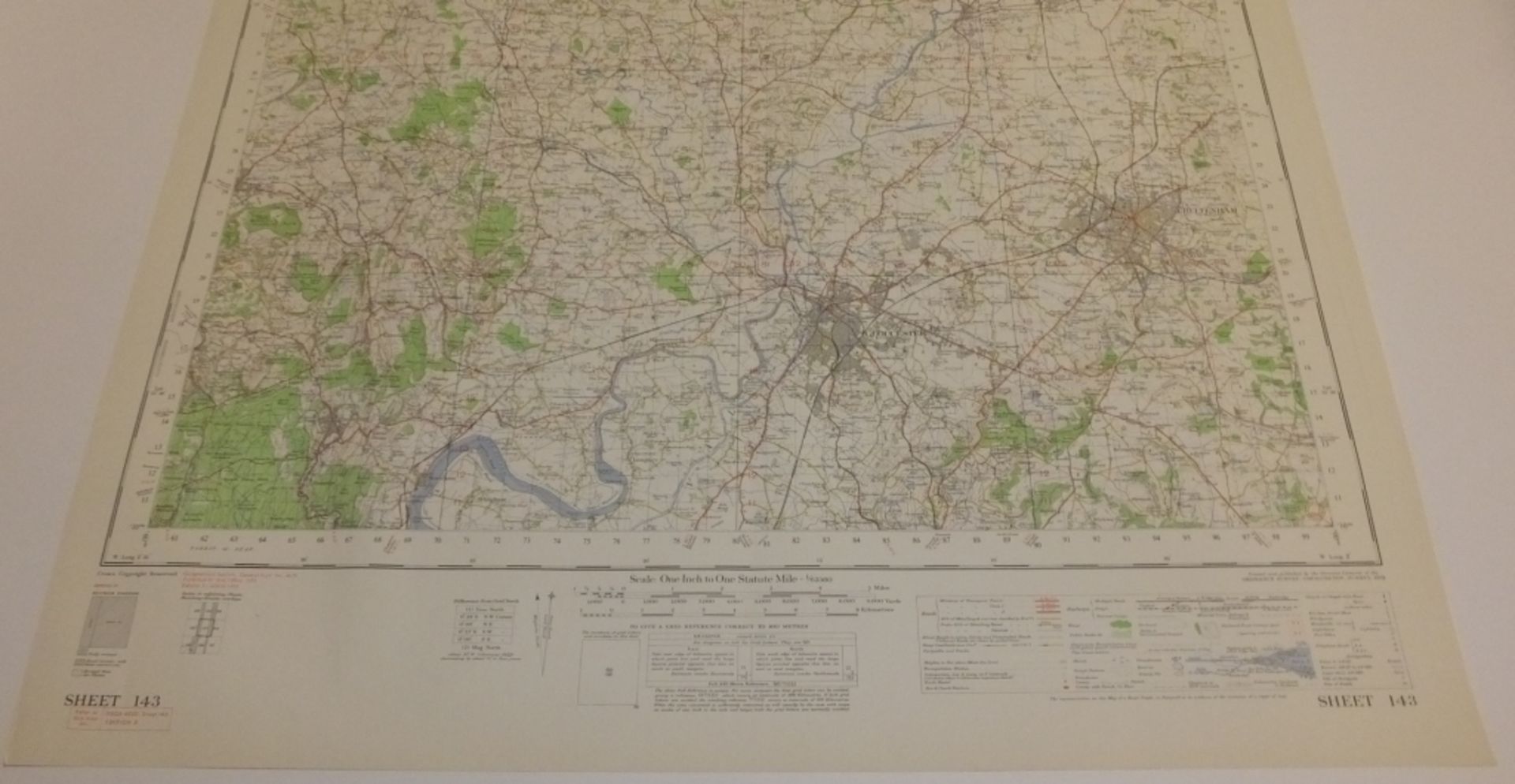 31x ENGLAND & WALES MAP GLOUCESTER MALVERN 1INCH 1MILE 1955 7TH SERIES 3GSGS SHEET 143 - Image 5 of 5