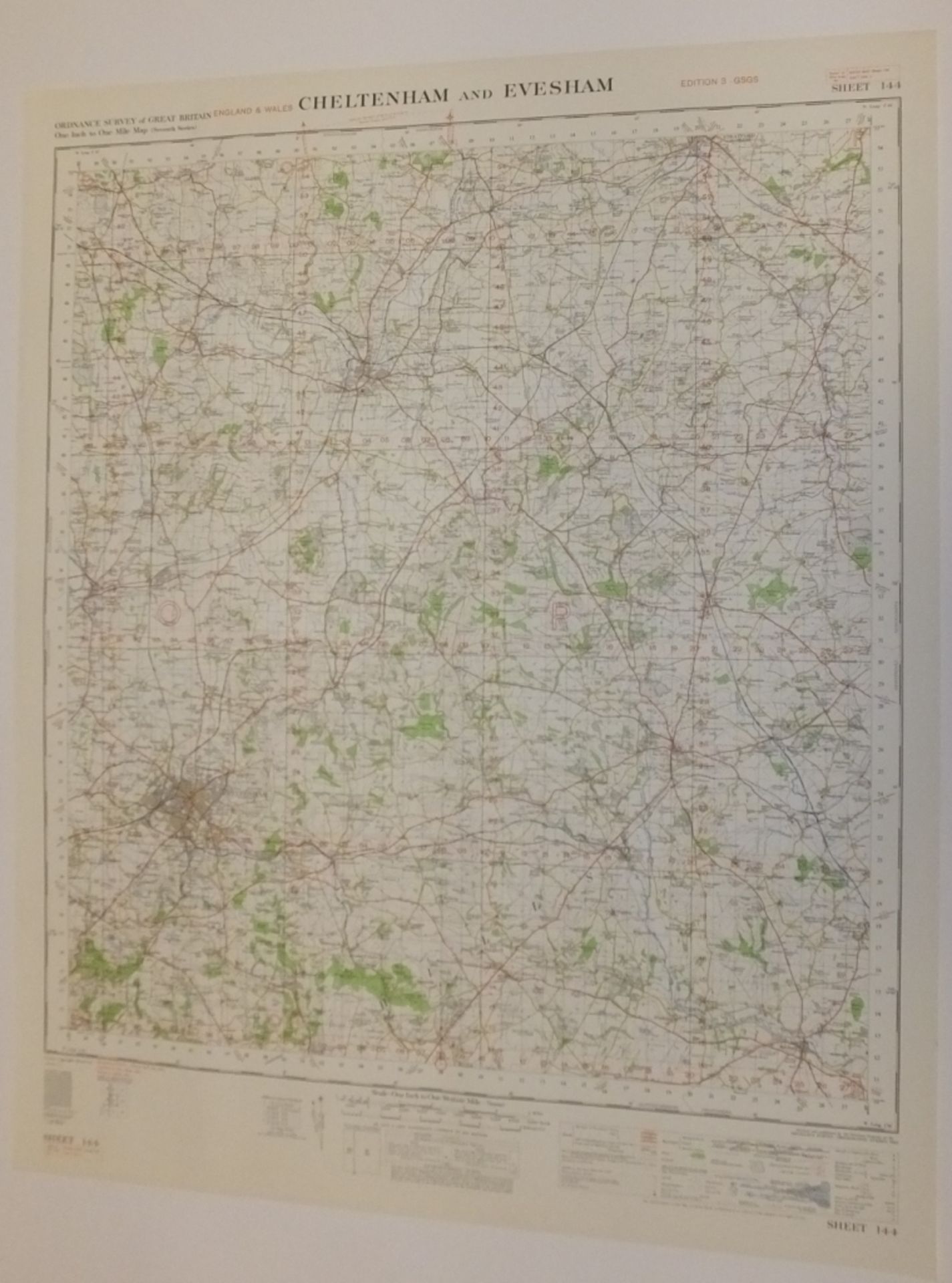 28x ENGLAND & WALES MAP CHELTENHAM EVESHAM 1INCH 1MILE 1955 7TH SERIES 3GSGS SHEET 144