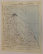 22x ENGLAND & WALES MAP GRIMSBY 1INCH 1MILE 1953 2ND EDITION 4620GSGS SHEET 105