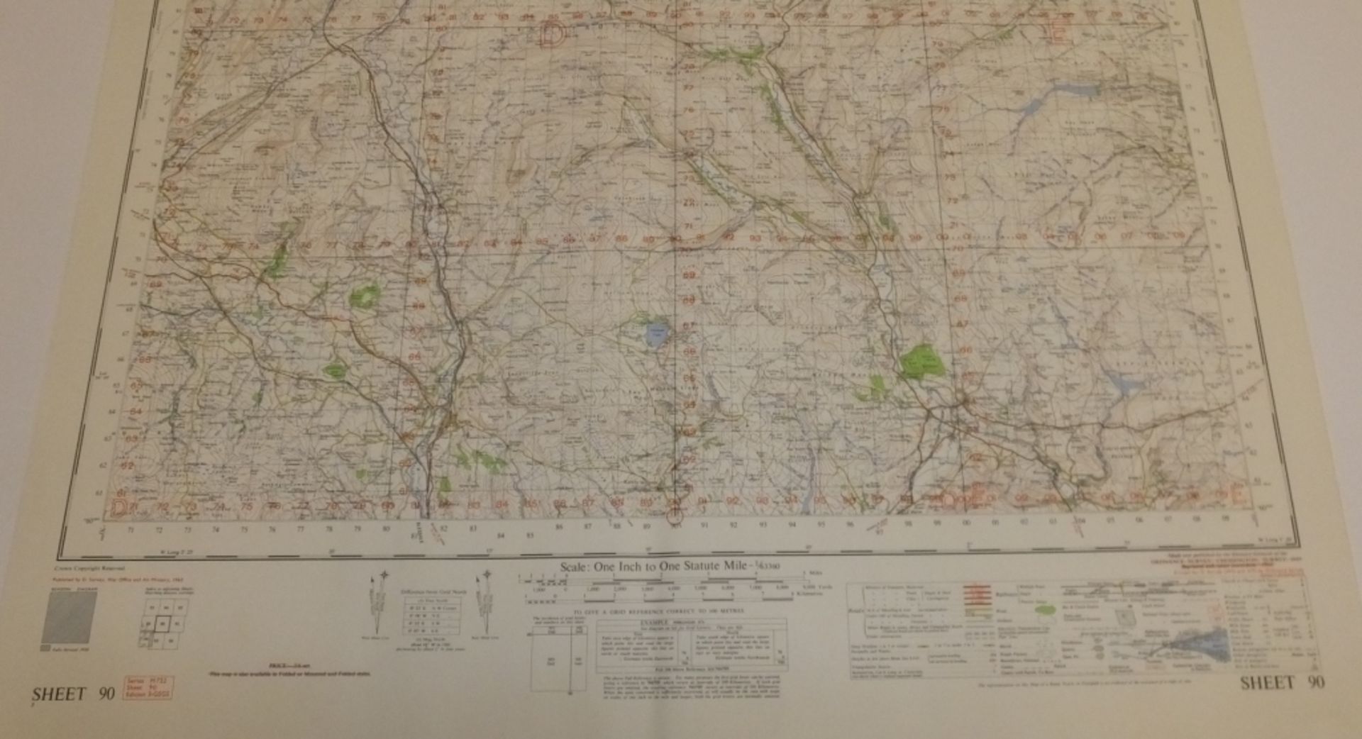 24x ENGLAND & WALES MAP WENSLEYDALE 1INCH 1MILE 1960 7TH SERIES 3GSGS SHEET 90 - Image 4 of 4