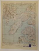 32x SCOTLAND MAP SOUND OF SLEAT 1INCH 1MILE 1949 POPULAR EDITION 4639 GSGS SHEET 35