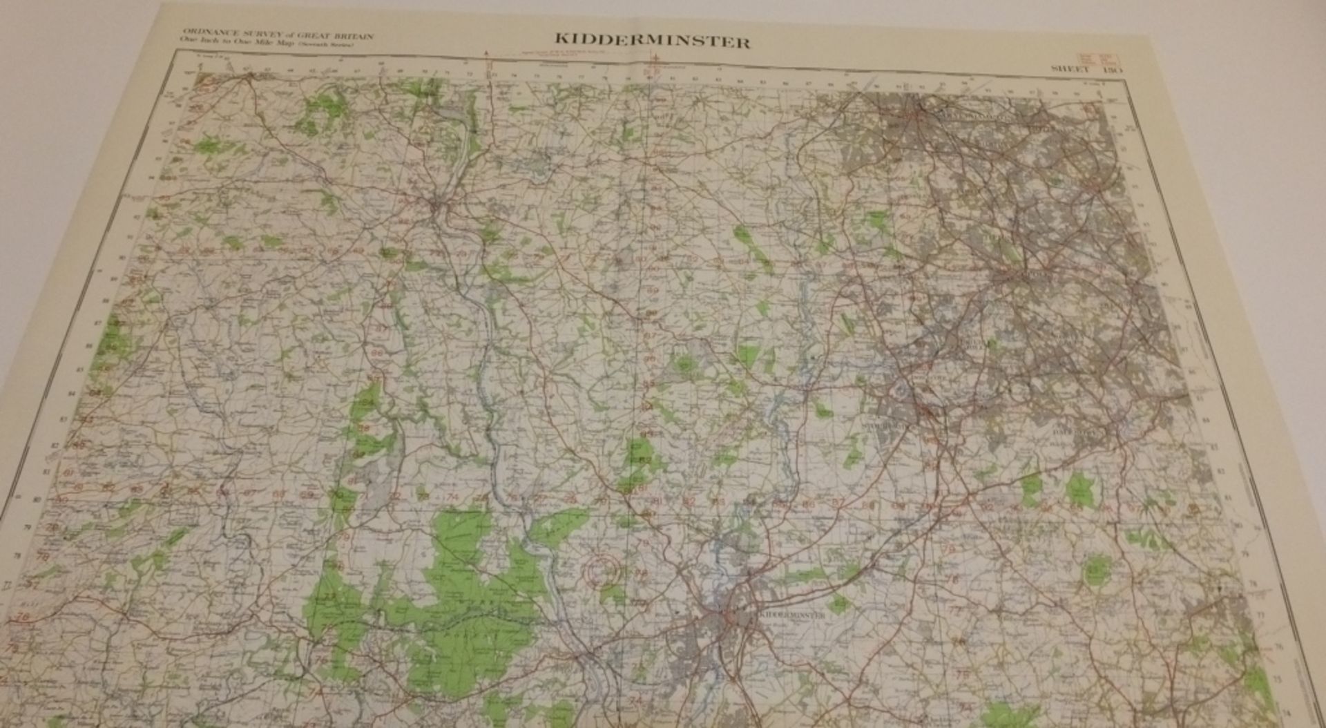 26x ENGLAND & WALES MAP KIDDERMINSTER 1INCH 1MILE 1961 7TH SERIES 3GSGS SHEET 130 - Bild 2 aus 5