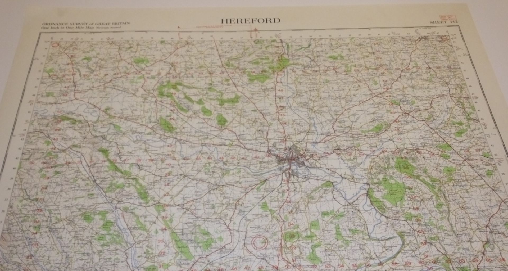 2x ENGLAND & WALES MAP HEREFORD 1INCH 1MILE 1961 7TH SERIES 3GSGS SHEET 142 - Image 3 of 5