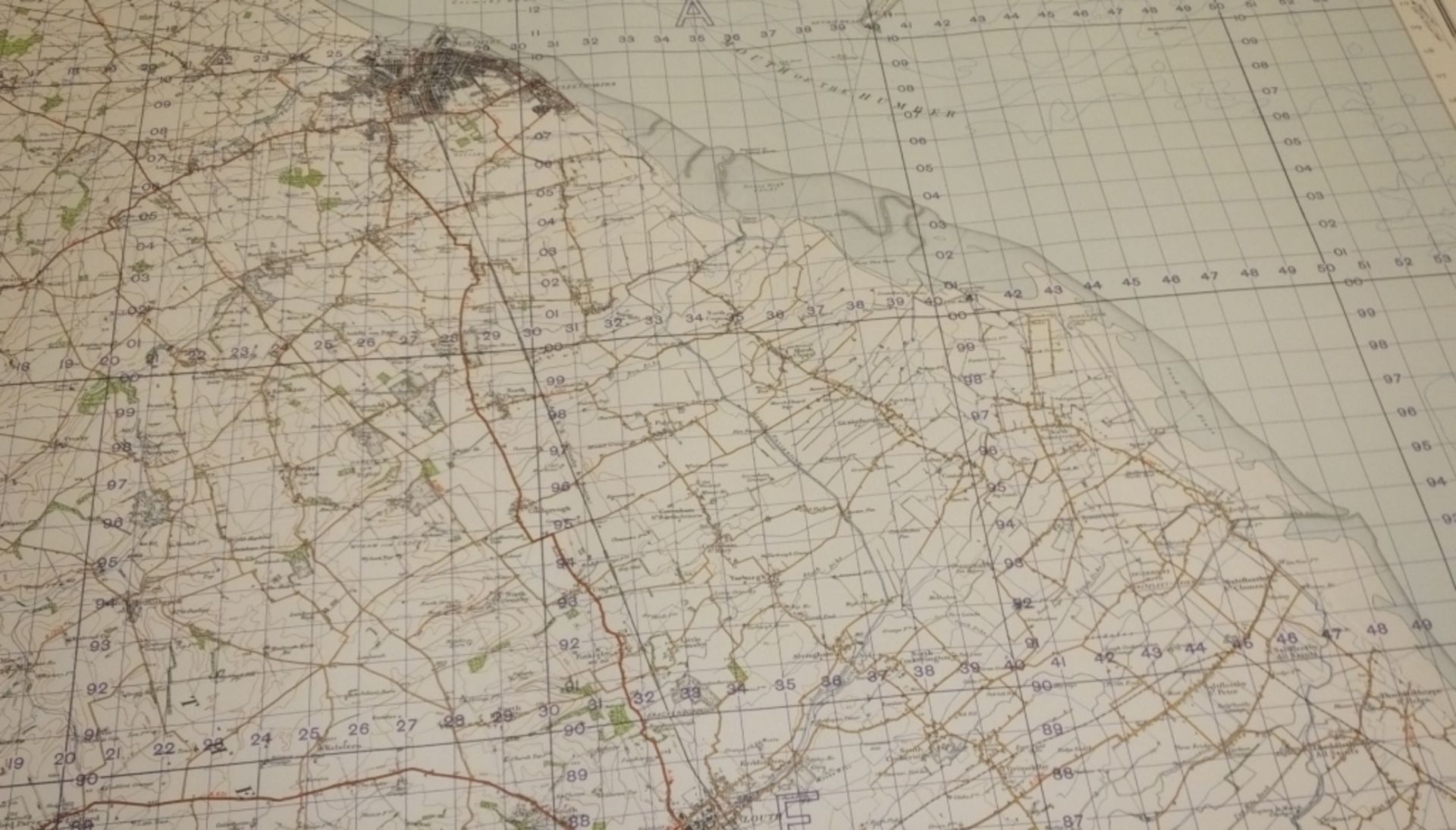 22x ENGLAND & WALES MAP GRIMSBY 1INCH 1MILE 1953 2ND EDITION 4620GSGS SHEET 105 - Bild 3 aus 4