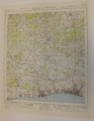 17x ENGLAND & WALES MAP BRIGHTON WORTHING 1INCH 1MILE 1952 2ND EDITION 4620GSGS SHEET 182