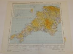 1x ENGLAND & WALES MAP SOUTH WEST QTR INCH TO 1 STATUTE MILE 1959 7TH EDITION 4628GSGS