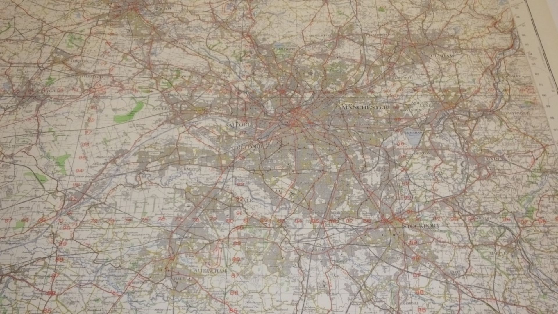 26x ENGLAND & WALES MAP MANCHESTER 1INCH 1MILE 1954 7TH SERIES 3GSGS SHEET 101 - Bild 4 aus 4