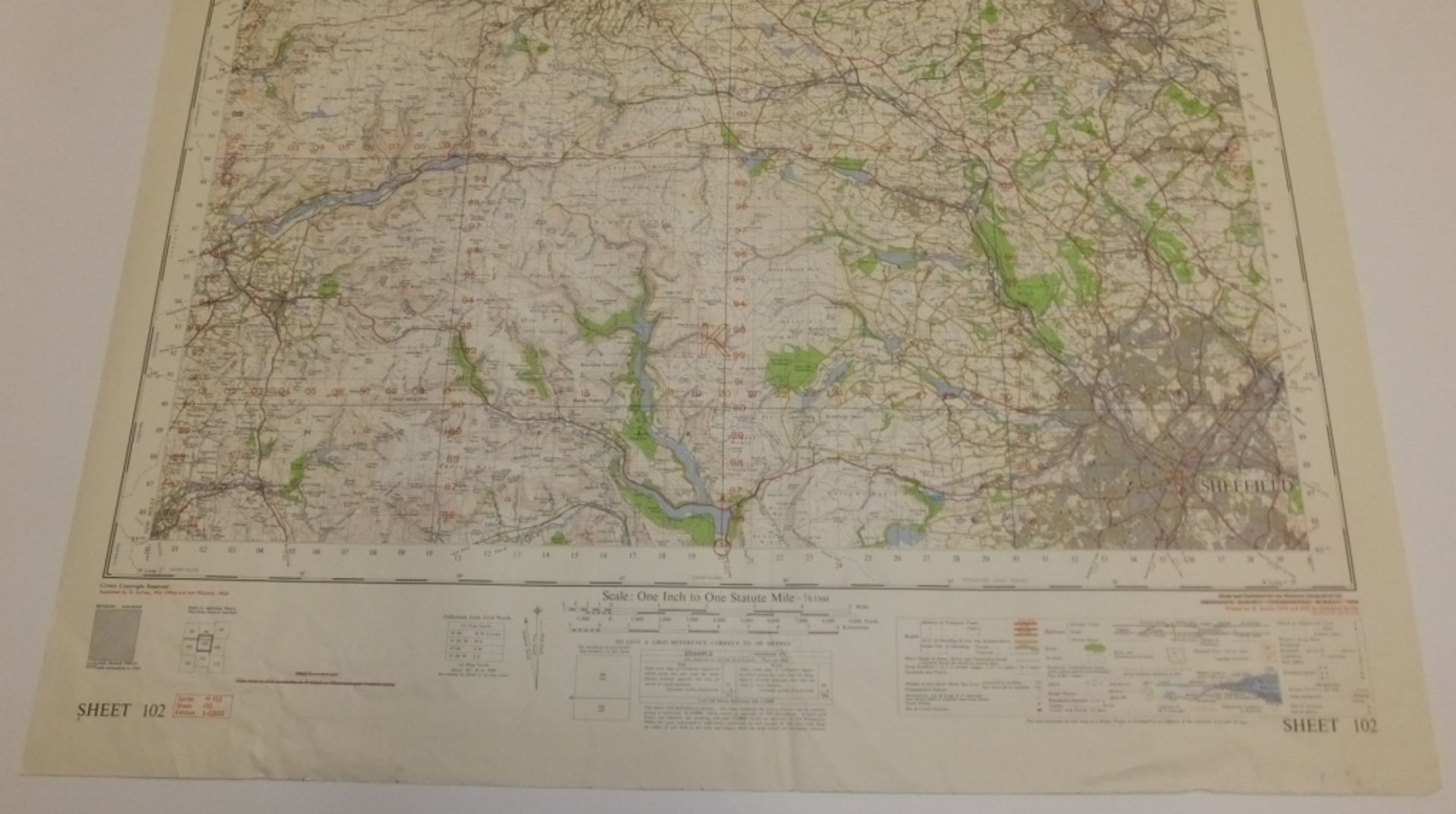 24x ENGLAND & WALES MAP HUDDERSFIELD 1INCH 1MILE 7TH SERIES 3GSGS SHEET 102 - Image 3 of 4