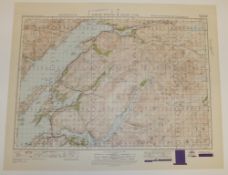 29x SCOTLAND MAP LOCH ETIVE GLEN COE 1INCH 1MILE 1948 POPULAR EDITION 4639GSGS SHEET 54