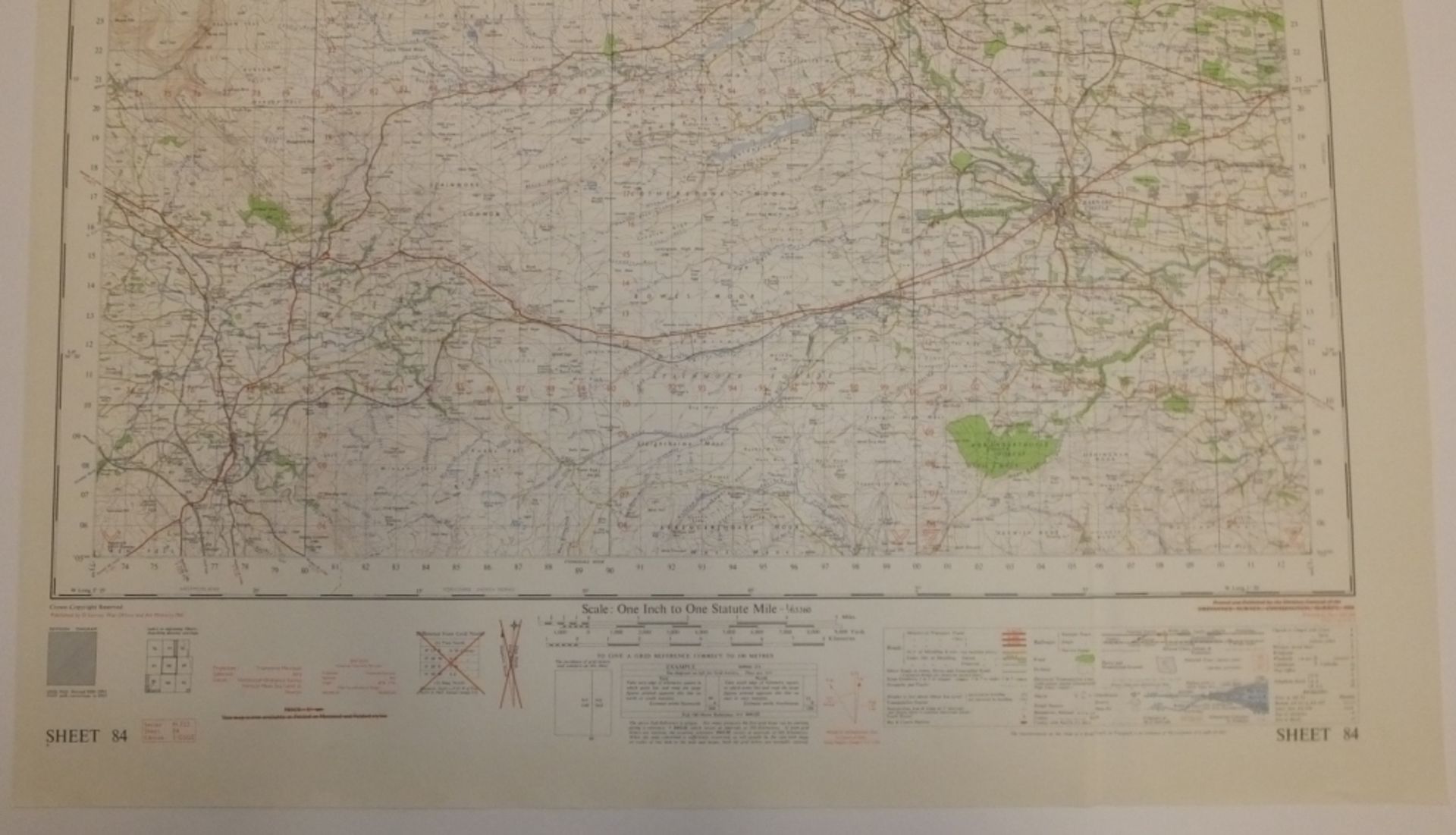 28x ENGLAND & WALES MAP TEESDALE 1INCH 1MILE 1961 7TH SERIES 3GSGS SHEET 84 - Image 3 of 4