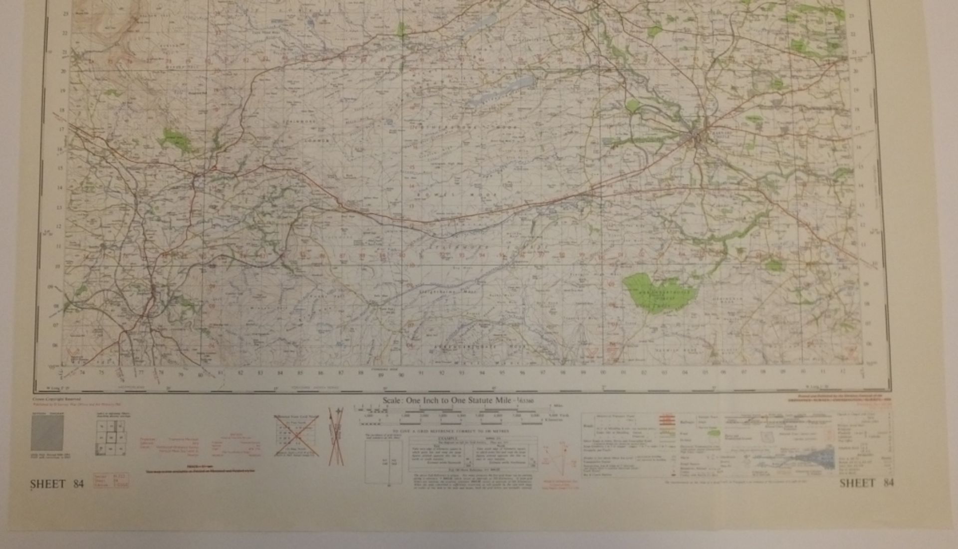 28x ENGLAND & WALES MAP TEESDALE 1INCH 1MILE 1961 7TH SERIES 3GSGS SHEET 84 - Bild 3 aus 4