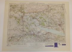 30x SCOTLAND MAP STIRLING DUNFERMLINE 1INCH 1MILE 1948 POPULAR EDITION 4639GSGS SHEET 67