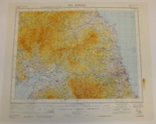 26x ENGLAND & WALES MAP THE BORDER QTR INCH TO 1 MILE 1957 7TH EDITION 4628 GSGS