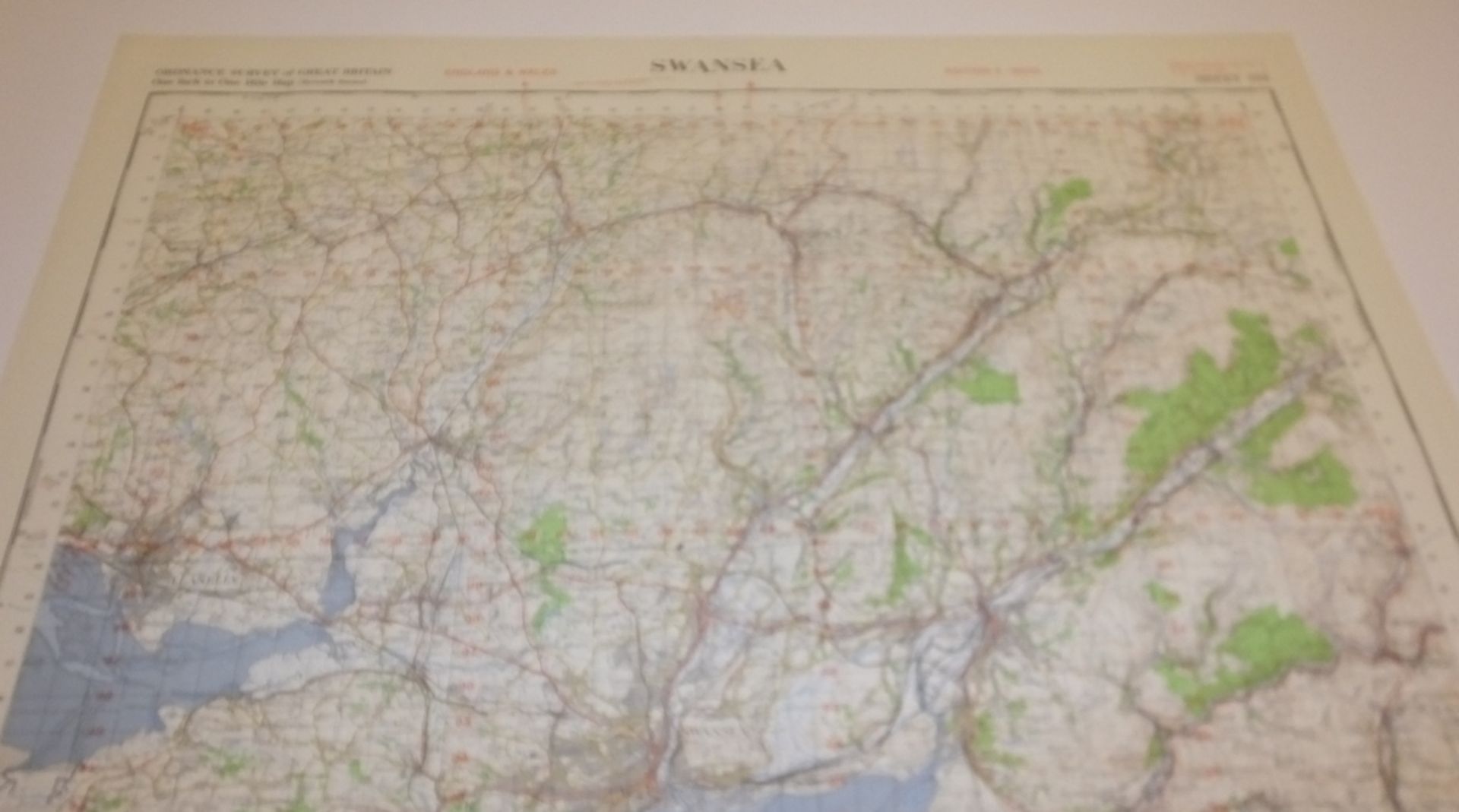 22x ENGLAND & WALES MAP SWANSEA 1INCH 1MILE 1955 7TH SERIES 4620 GSGS SHEET 153 - Image 2 of 5