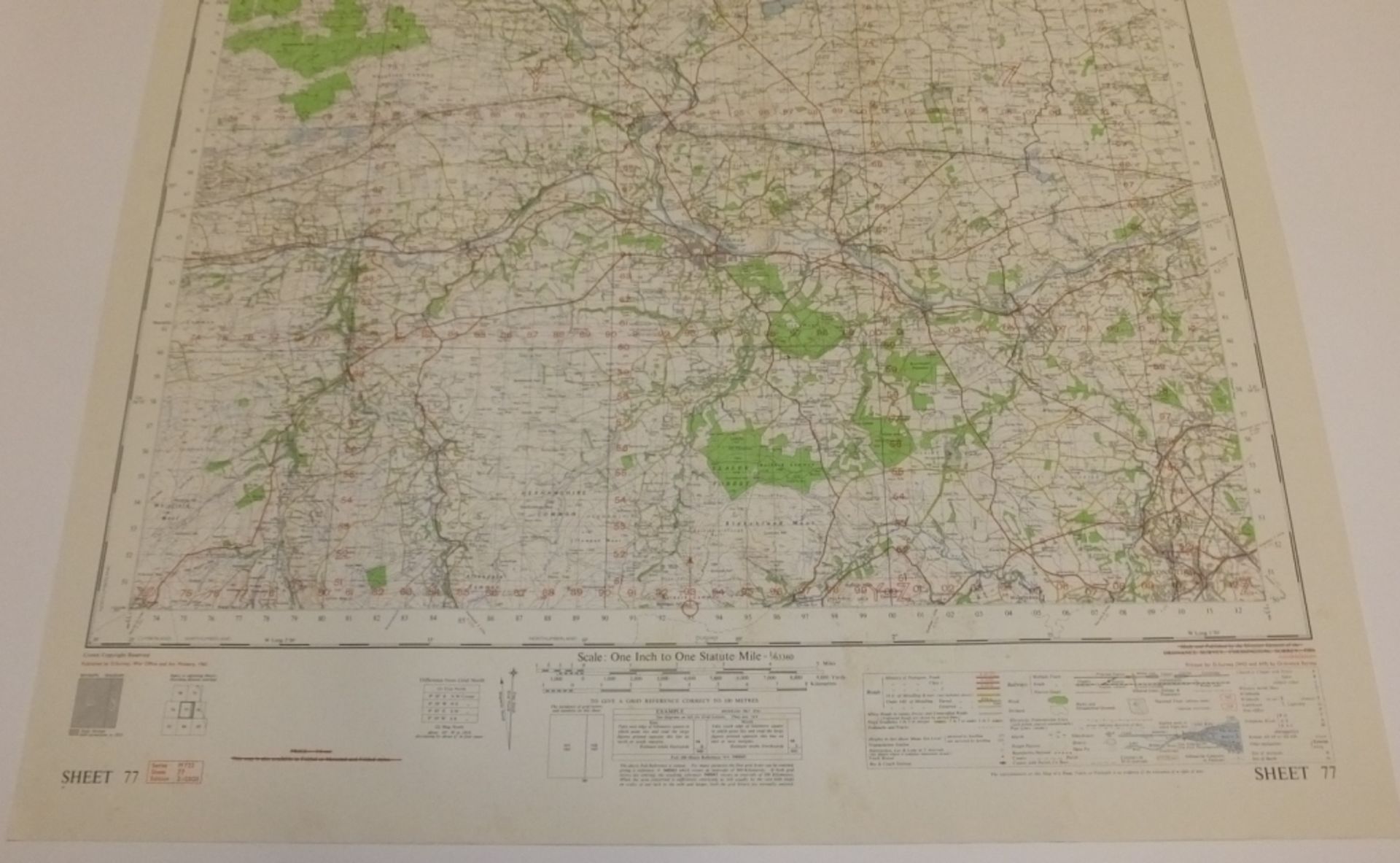 17x ENGLAND & WALES MAP HEXHAM 1INCH 1 MILE 1961 7TH SERIES 2 GSGS SHEET 77 - Image 3 of 4