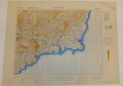 19x IRELAND MAP WATERFORD QTR INCH TO 1 MILE 1942 1ST EDITION 4338 GSGS SHEET 6