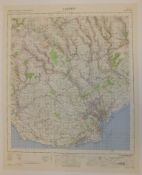 23x ENGLAND & WALES MAP CARDIFF 1INCH 1MILE 1961 7TH SERIES 3GSGS SHEET 154