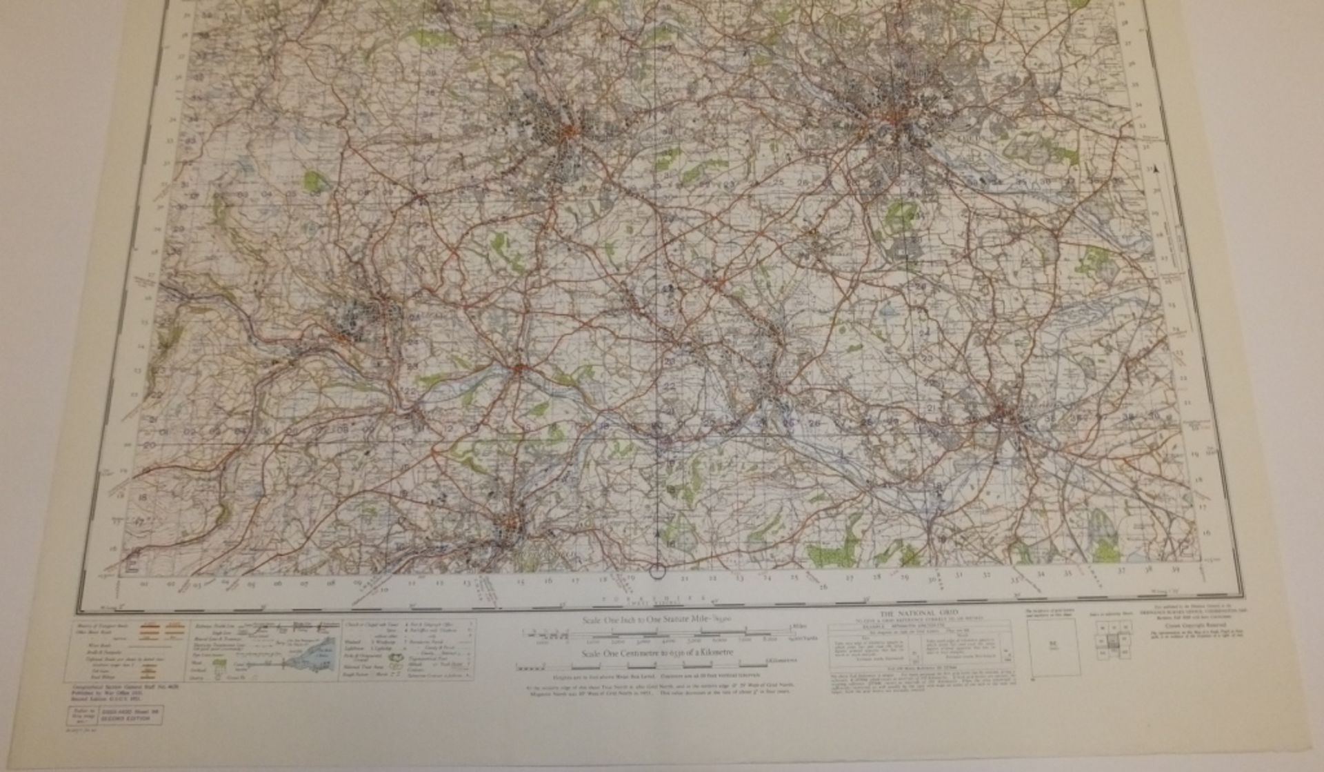 26x ENGLAND & WALES MAP LEEDS BRADFORD 1INCH 1MILE 1951 2ND EDITION 4620 GSGS SHEET 96 - Image 3 of 4