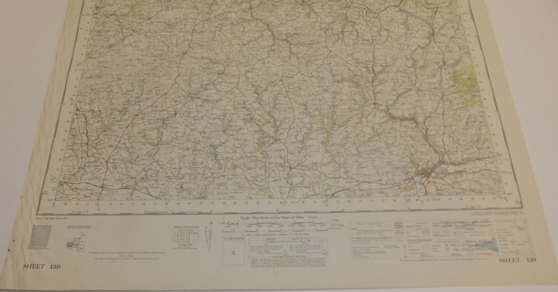 28x ENGLAND & WALES MAP CARDIGAN 1INCH 1MILE 1961 7TH SERIES 3GSGS SHEET 139 - Image 5 of 5