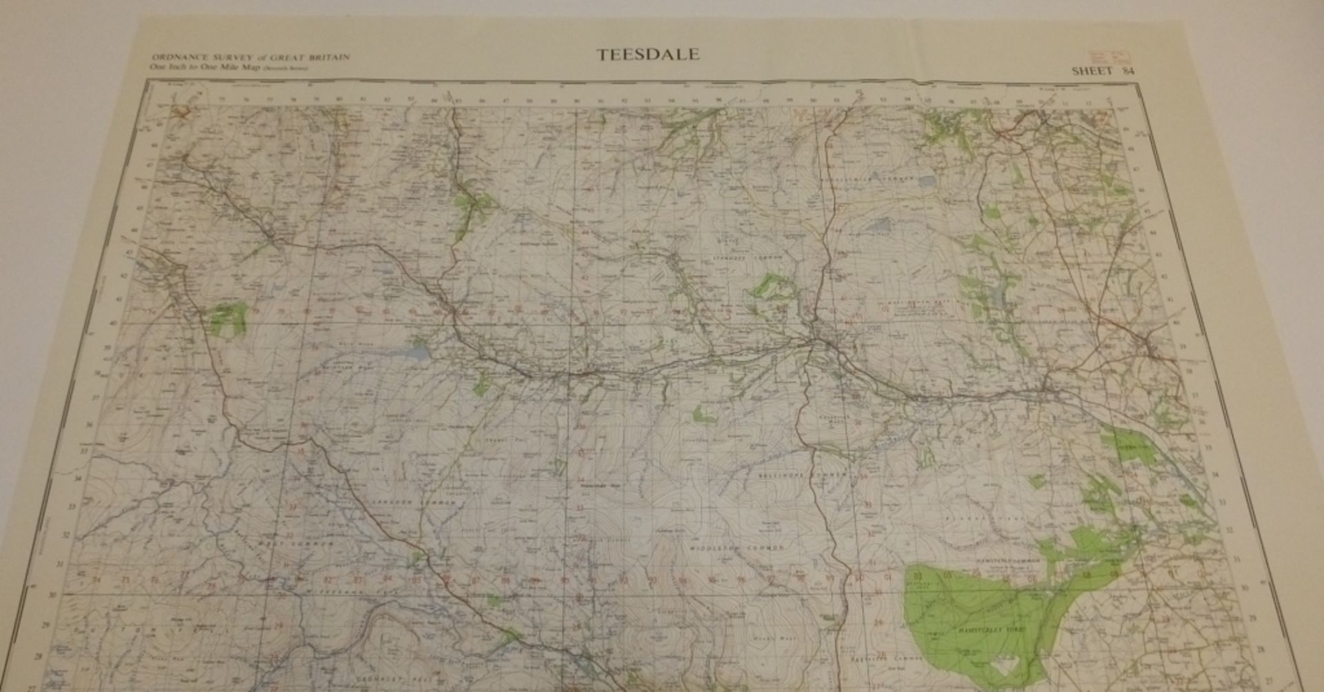 28x ENGLAND & WALES MAP TEESDALE 1INCH 1MILE 1961 7TH SERIES 3GSGS SHEET 84 - Image 2 of 4