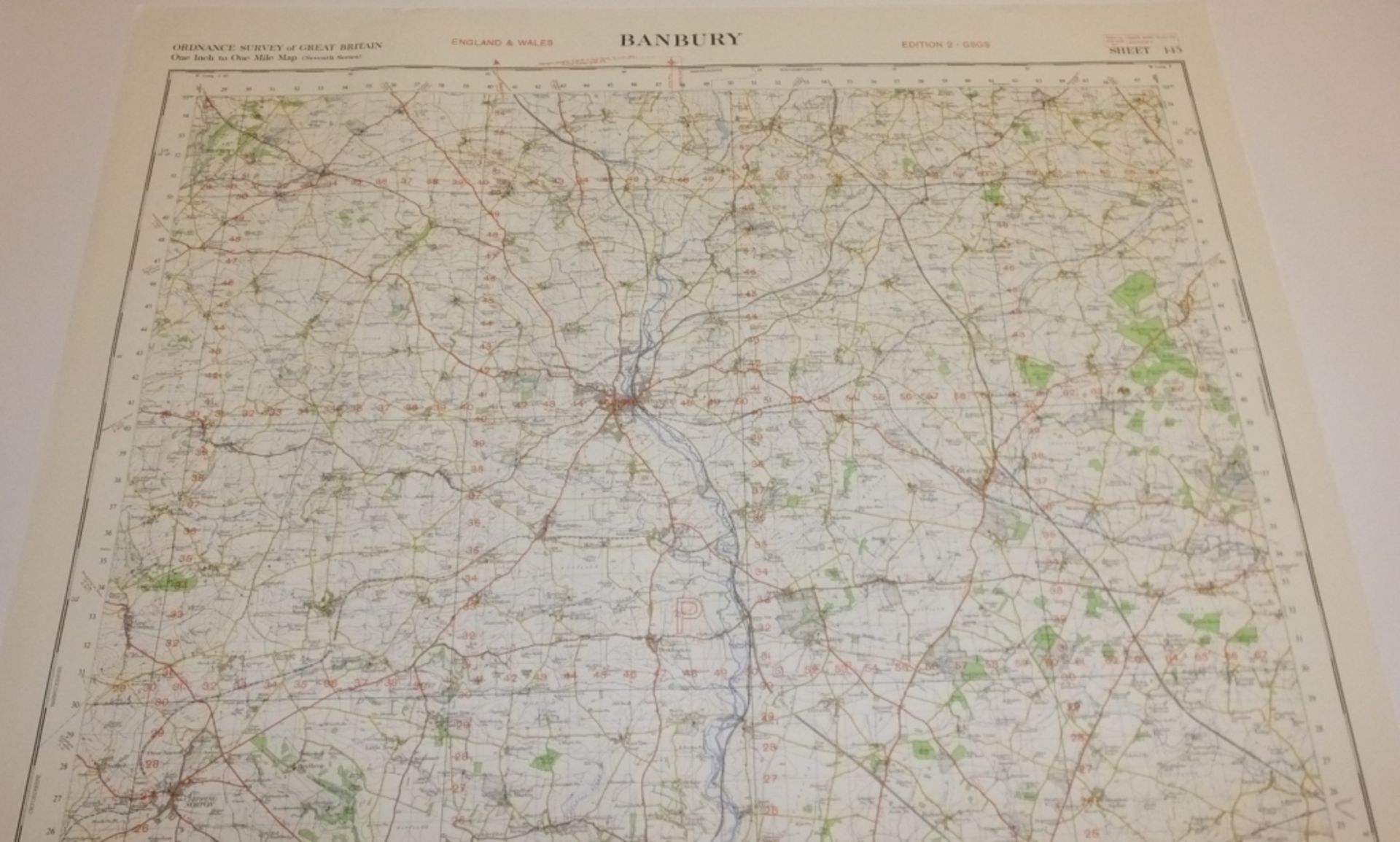 31x ENGLAND & WALES MAP BANBURY 1INCH 1MILE 1954 7TH SERIES 2GSGS SHEET 145 - Bild 2 aus 5