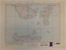 31x SCOTLAND MAP ORKNEY ISLAND SOUTH 1INCH 1MILE 1950 POPULAR EDITION 4639GSGS SHEET 7