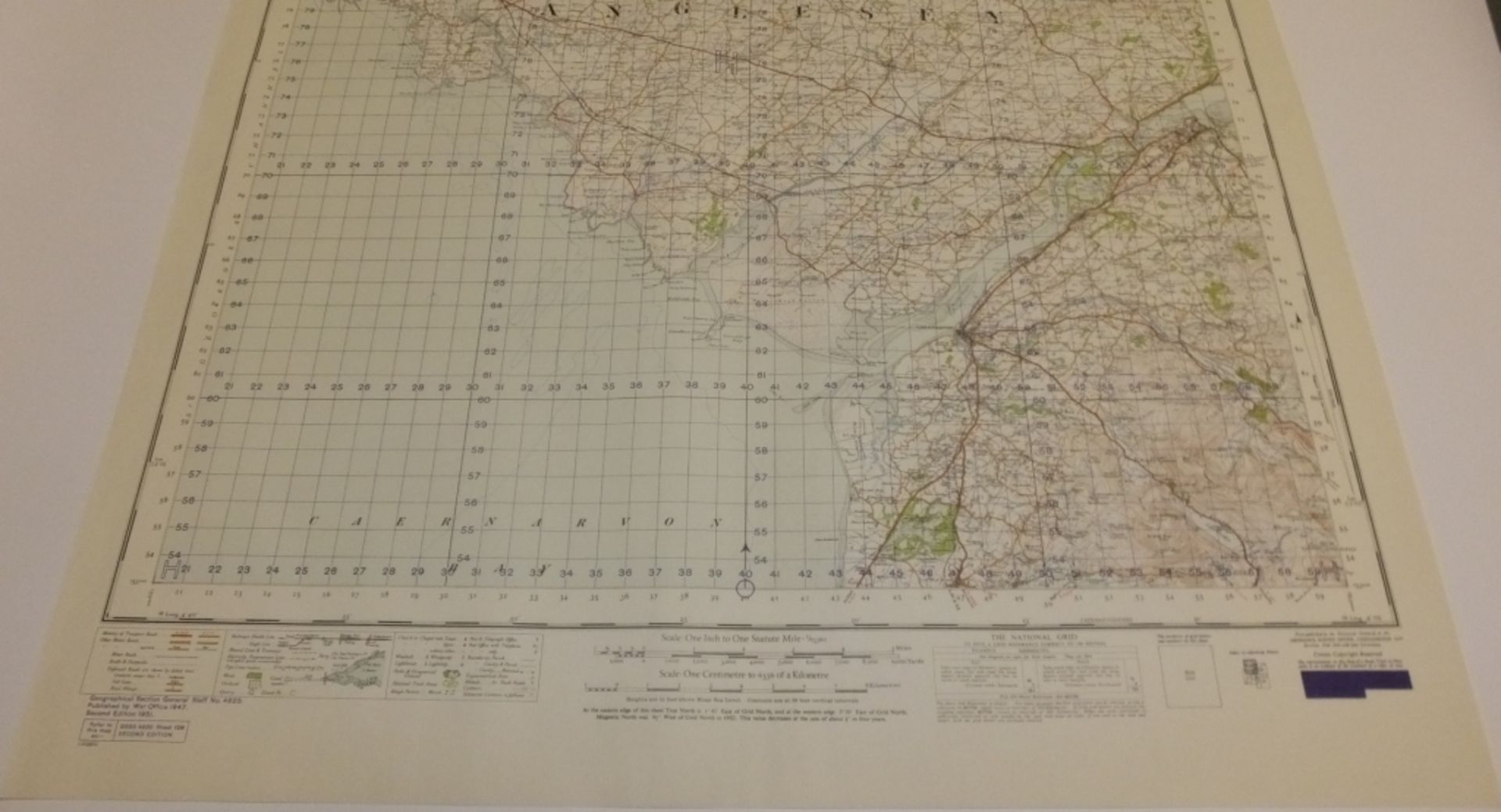 10x ENGLAND & WALES MAP ANGLESEY 1INCH 1MILE 1951 2ND EDITION 4620 GSGS SHEET 106 - Image 4 of 4