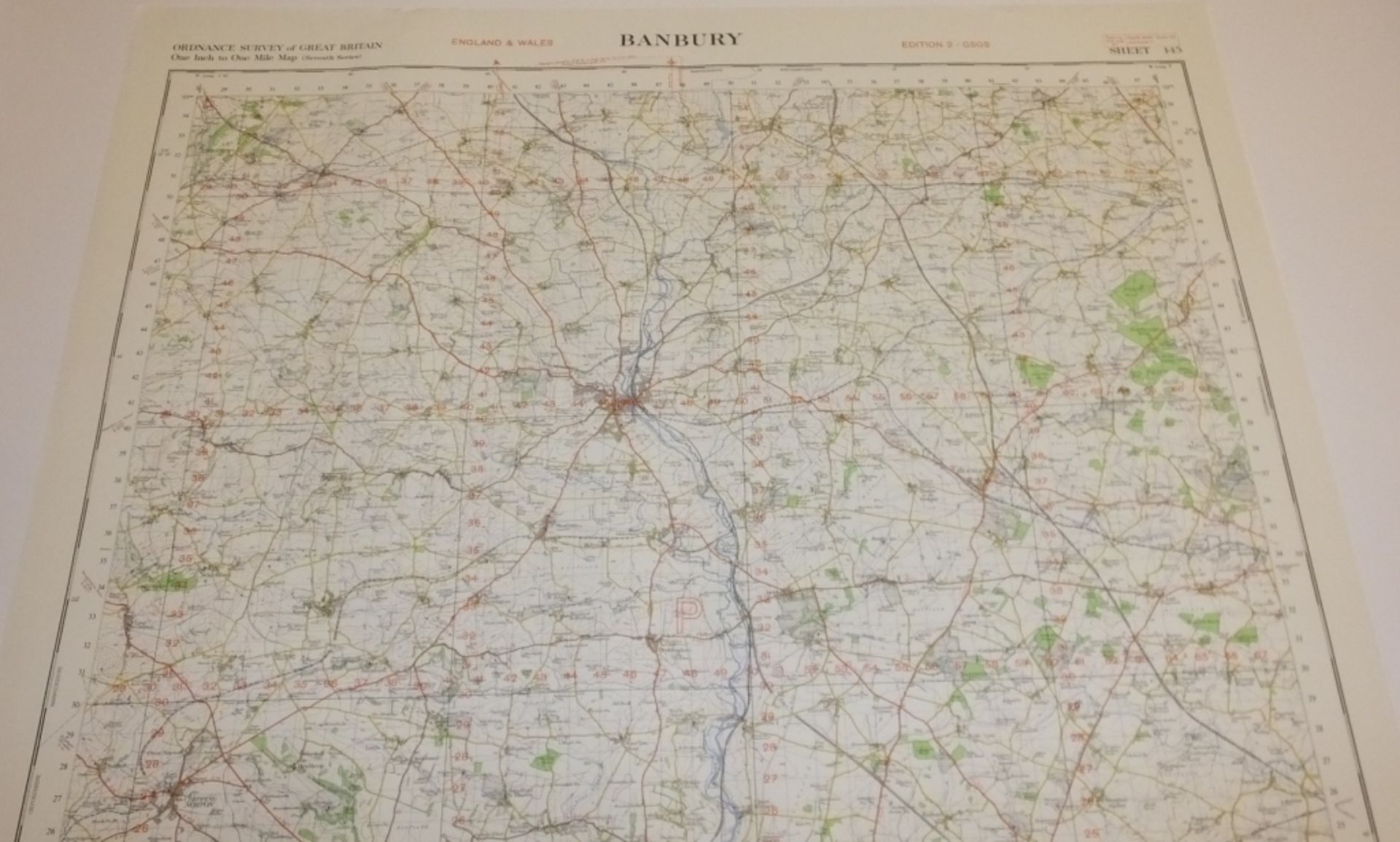 31x ENGLAND & WALES MAP BANBURY 1INCH 1MILE 1954 7TH SERIES 2GSGS SHEET 145 - Bild 3 aus 5