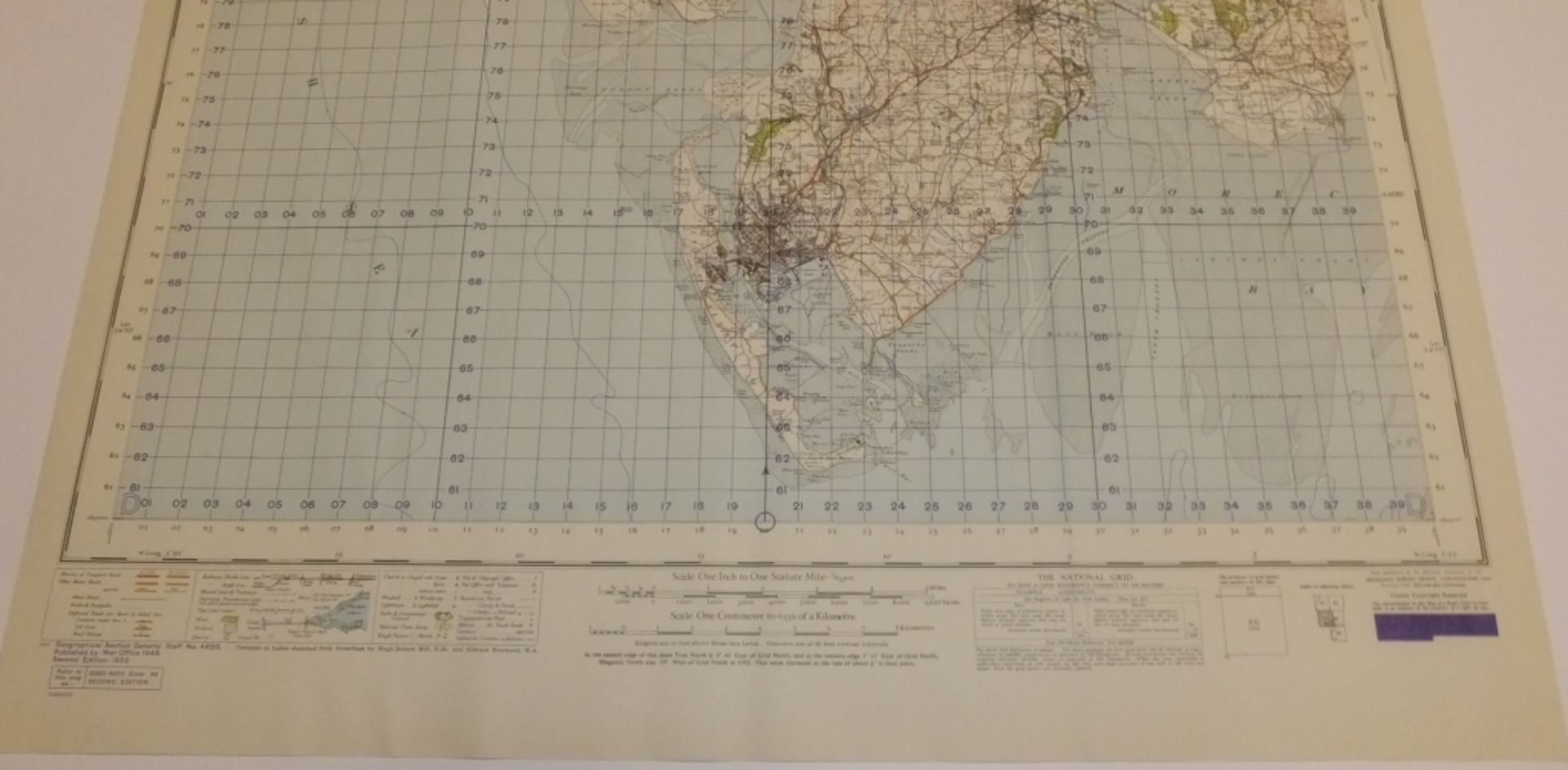 28x ENGLAND & WALES MAP BARROW IN FURNESS 1INCH 1MILE 1952 2ND EDITION 4620GSGS SHEET 88 - Bild 4 aus 4