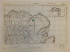 28x IRELAND MAP 1INCH 1MILE 1942 3RD EDITION 4136 GSGS SHEET 305 BALLYCASTLE